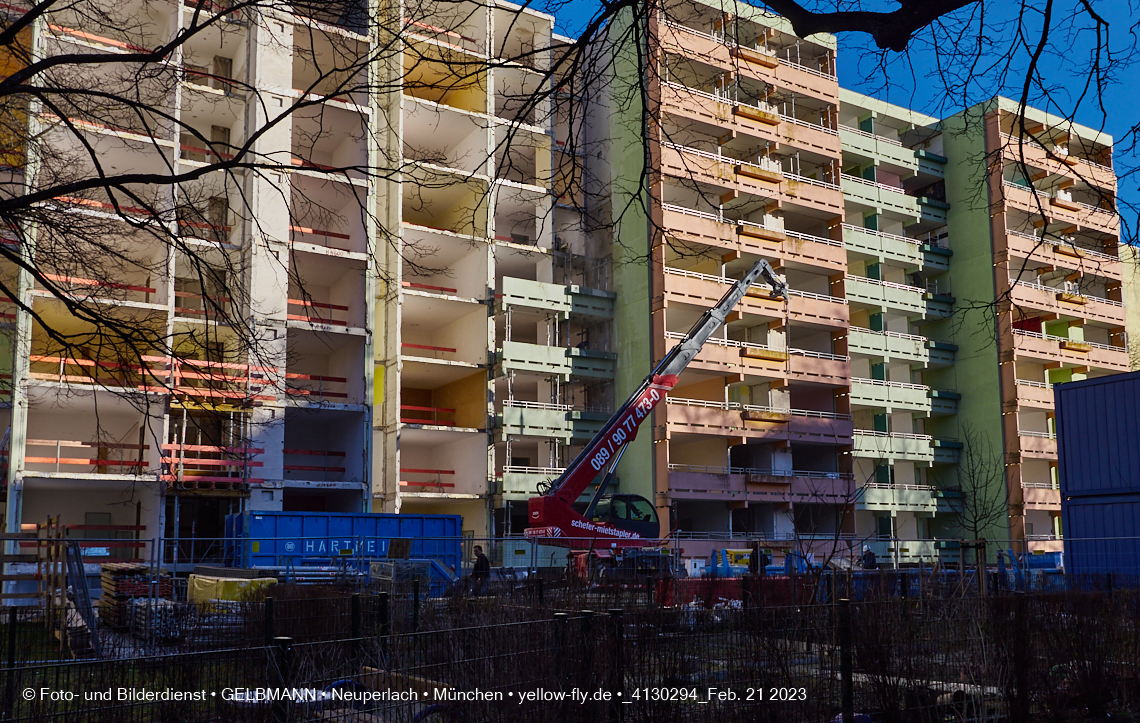21.02.2023 -  Mega-Sanierung in der Kurt-Eisner-Straße in Neuperlach